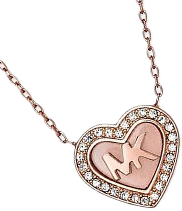 Collier Michael Kors MKJ5072791 en or rose pour femme, coeur strass vue 2