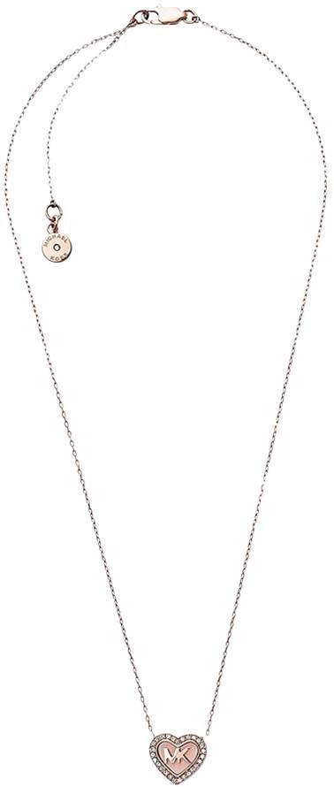 Collier Michael Kors MKJ5072791 en or rose pour femme, coeur strass vue 3