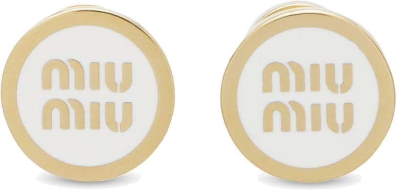 Boucles d'oreilles Miu Miu 5JO9122F6T-WHITE en acier blanc pour femme