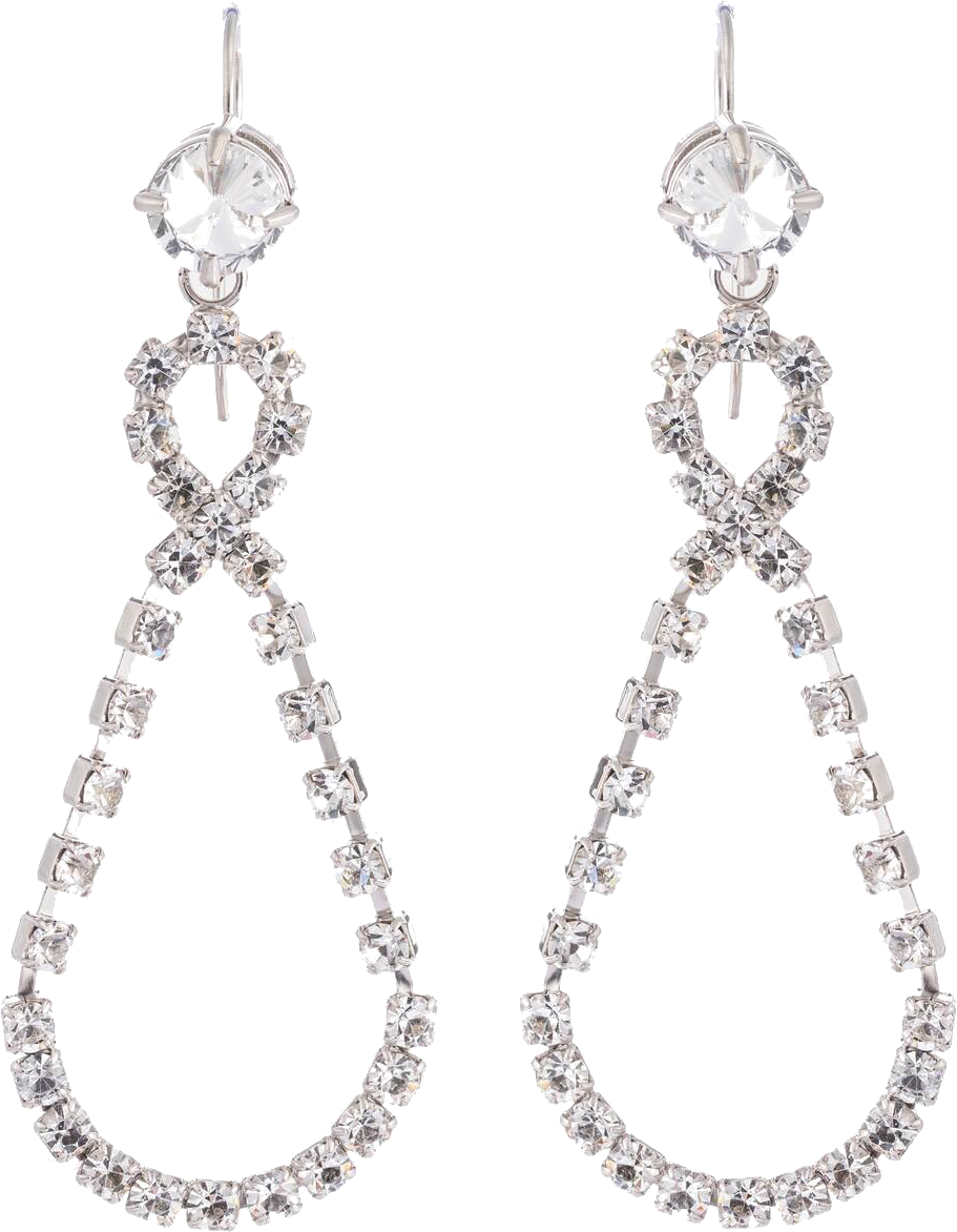 Boucles d'oreilles Miu Miu P00528517 en argent et strass blancs pour femme