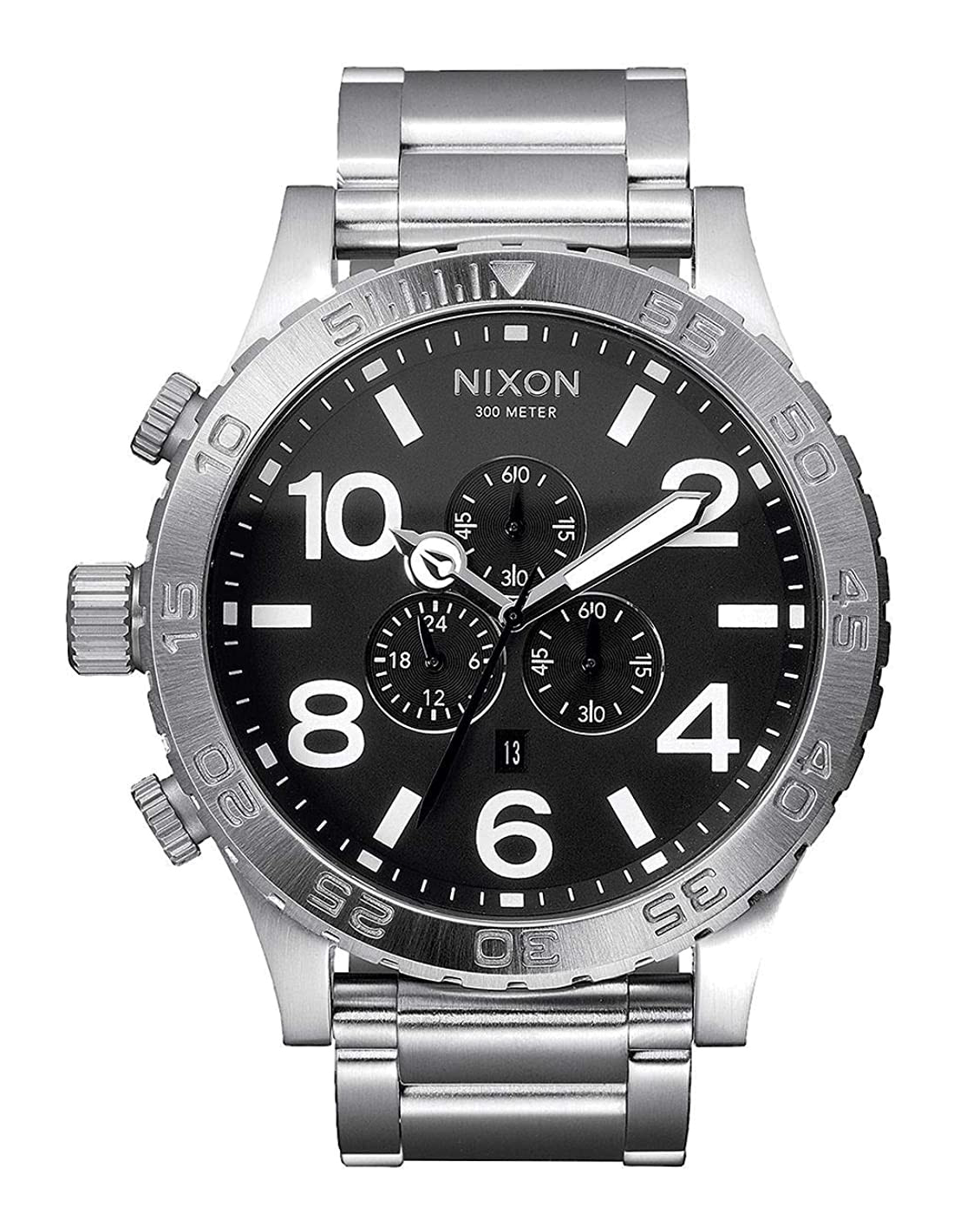 Montre Homme Nixon 51-30 Chrono Acier Inoxydable Cadran Noir Réf. A083-000