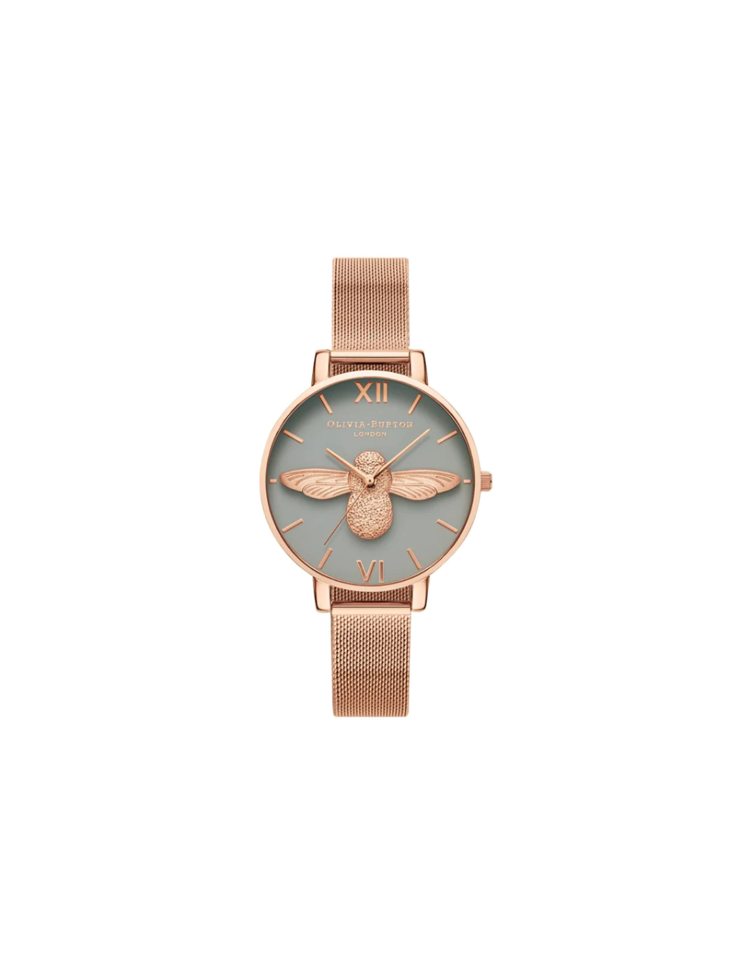 Montre Olivia Burton Abeille 3D OB16EX116 Maille milanaise or rose