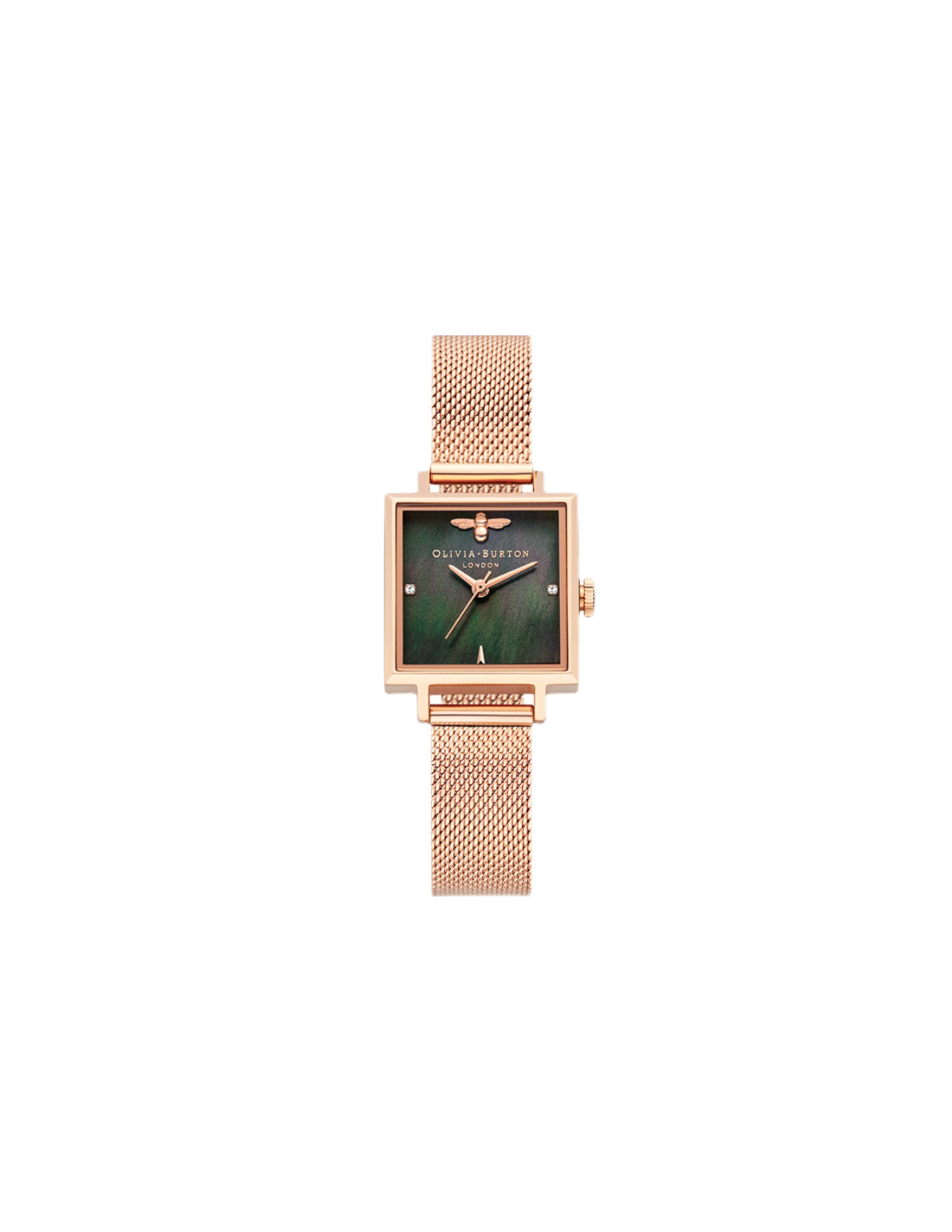 Montre Olivia Burton OB16EX220 en Acier avec Abeille 3D et Cadran Vert