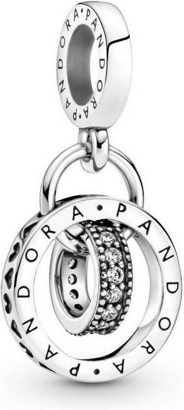 Pandora 799490C01 - Pendentif Charm en Argent 925 avec Logo Cercles, pour Femme