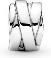 Clip Charm Pandora Moments en argent 925, rubans polis - Réf. 799502C00 pour femme vue 2