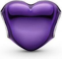 Charm Pandora en argent 925 Cœur Violet Métallisé pour femme - Réf. 799291C01