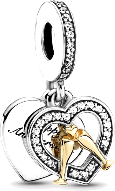 Pandora 799322C01 - Charm pendentif anniversaire en argent 925 et or 585/1000 pour femme vue 2