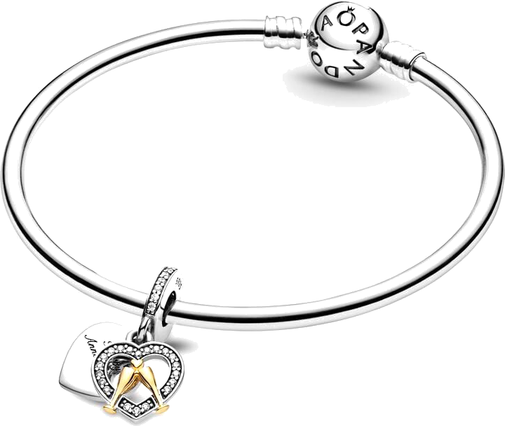 Pandora 799322C01 - Charm pendentif anniversaire en argent 925 et or 585/1000 pour femme vue 3