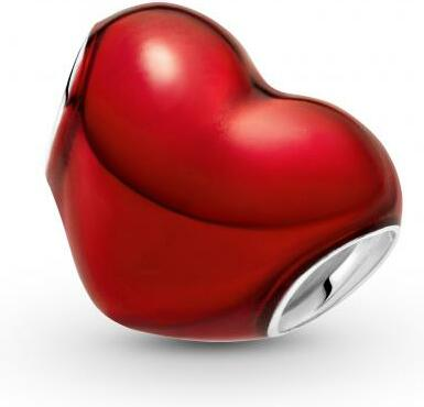 Charm Pandora Cœur Rouge en Argent 925 pour Femme - Réf. 793337C02 vue 2