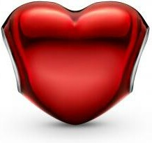 Charm Pandora Cœur Rouge en Argent 925 pour Femme - Réf. 793337C02 vue 3