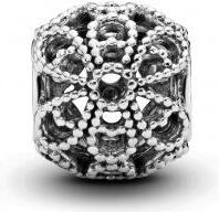 Charm Pandora 791282 en Argent 925, Fleur Ajourée Perlé, pour Femme vue 2
