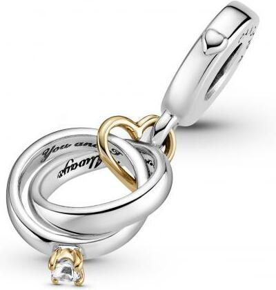 Charm Pandora Alliances Bicolores 799319C01 en Argent 925 et Doré pour Femme vue 4