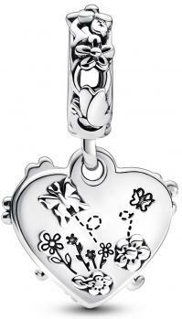 Charm Pandora Pendant Double Disney - Winnie l'Ourson et Porcinet - Argent 925 et émail multicolore - Réf. 792214C01 vue 2