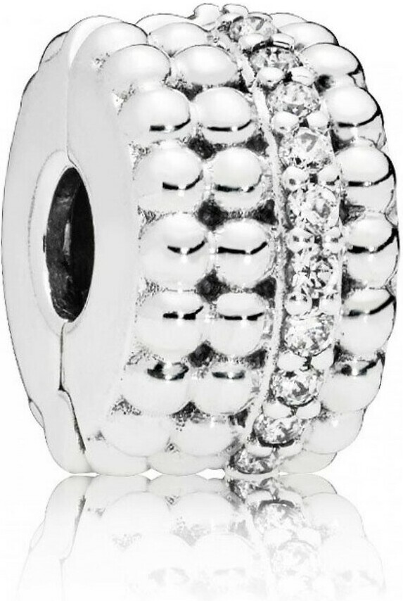 Clip Charm Perlé Pandora Moments en Argent 925/1000 - Réf. 797520CZ - Pour Femme