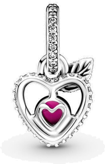 Pandora 399553C01 - Charm Disney Coeur Argent avec Pierre Rose Snow White pour Femme vue 3