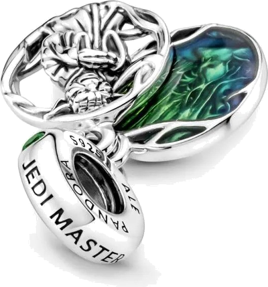 Charm Pandora Star Wars Yoda Vert - Argent 925 - Réf. 799501C01 - Pour Femme vue 4