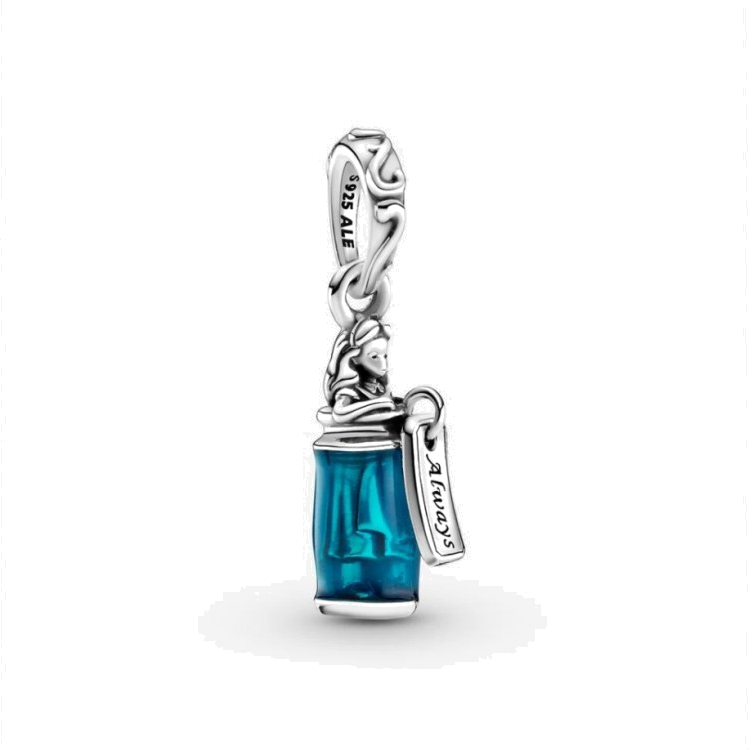 Pandora Charm Pendant Argent 925 Bleu Disney Alice au Pays des Merveilles Bois-Moi Réf. 799334C01