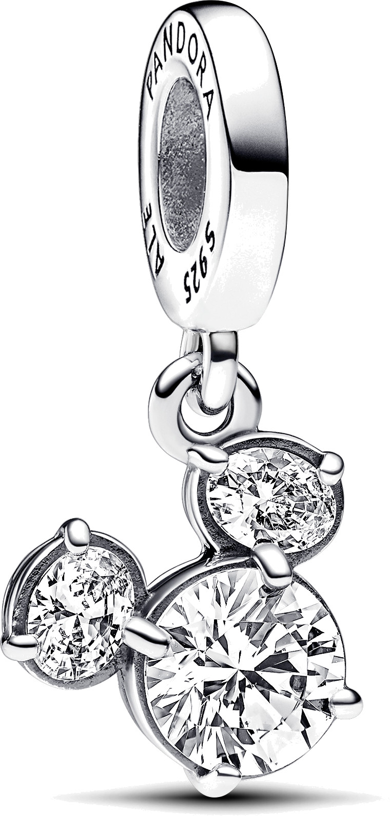 Pandora 793031C01 - Charm Pendentif Argent 925 Silhouette Mickey Scintillante - Femme