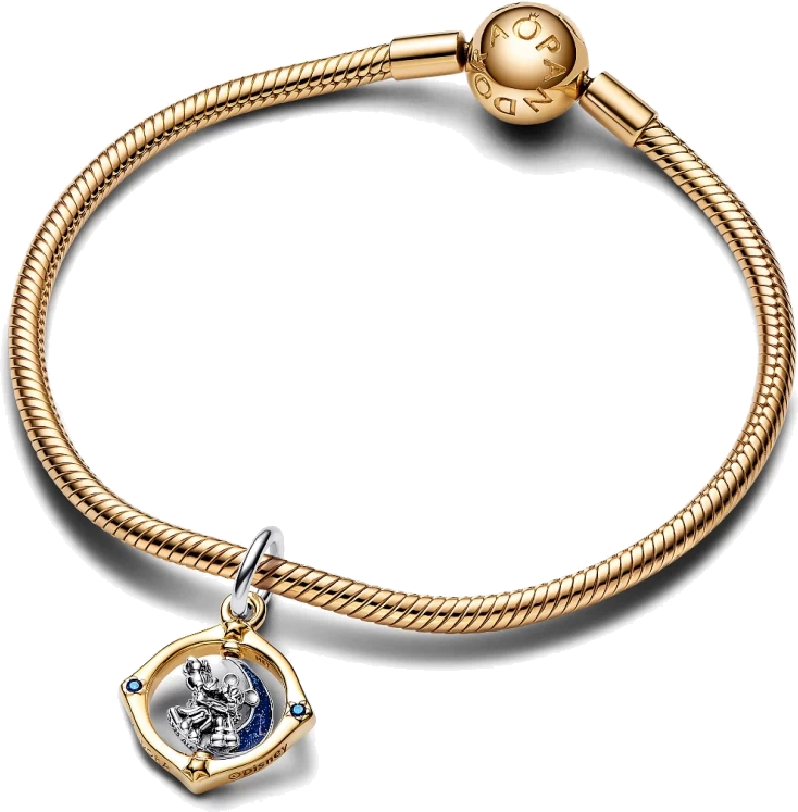 Pandora 762955C01 - Charm Pendentif Or Mickey & Minnie sur Lune Tournante pour Femme vue 3