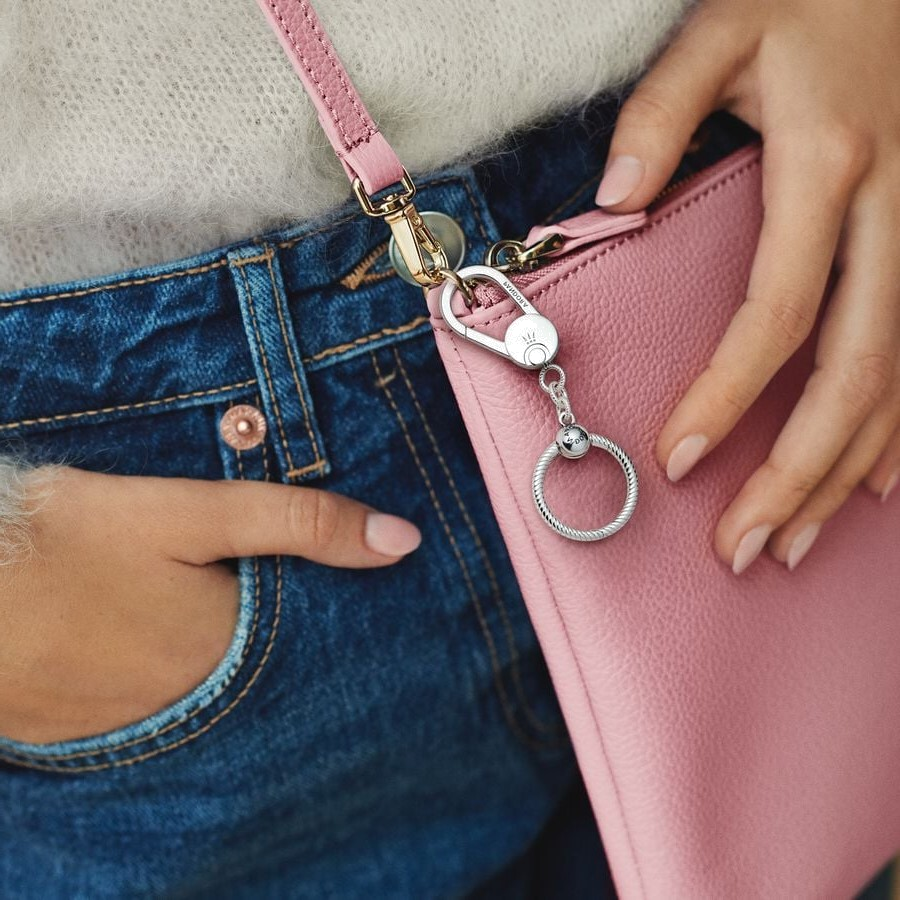 Porte-charms pour sac en argent 925 Pandora, forme cœur - Réf. 399567C00 vue 3