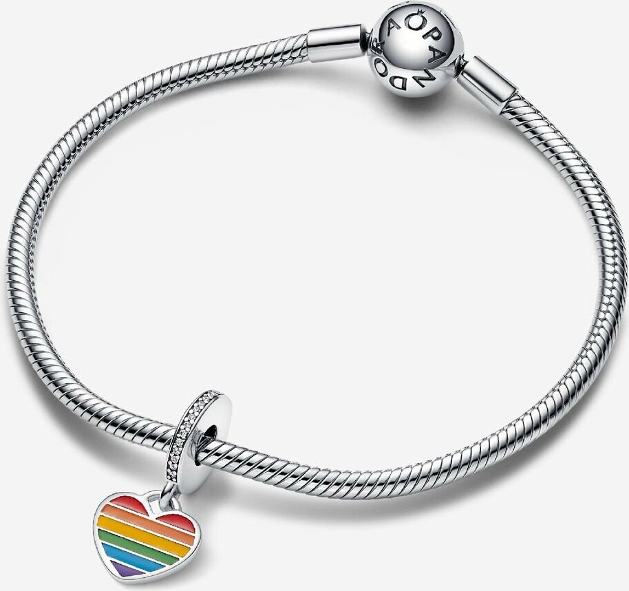 Charm Pandora Cœur Arc-En-Ciel Pride 792017CZ_E029 en argent 925, multicolore, unisexe vue 3
