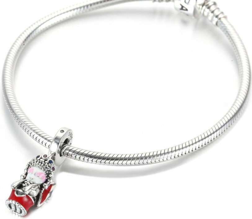 Charm Pandora Poupée Opéra de Pékin 799387C01 en Argent 925 Rouge - Unisexe vue 2