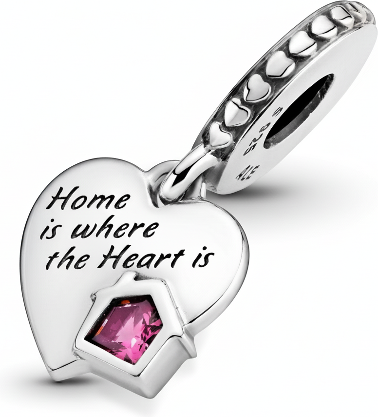 Charm Pandora Cœur Ma Maison Adorée en Argent 925 - Réf. 799324C01 - Unisexe vue 2
