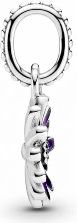 Charm Pandora Moments Marguerite Violet et Argent 798771C01 - Unisexe vue 2
