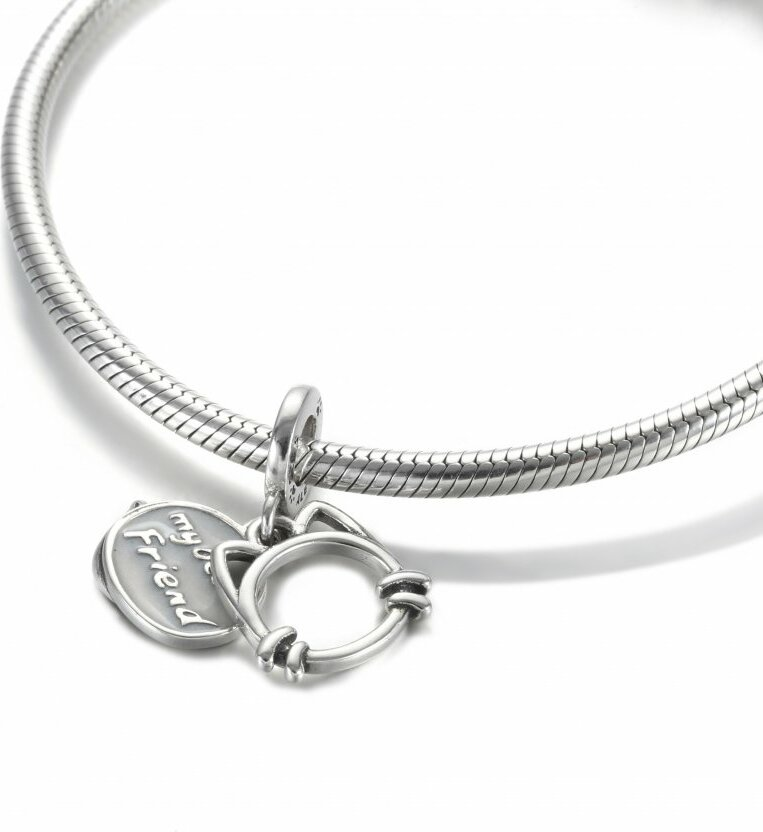 Charm Pandora Mon Chat My Best Friend en Argent 925 - Réf. 799329C01 - Unisexe vue 3
