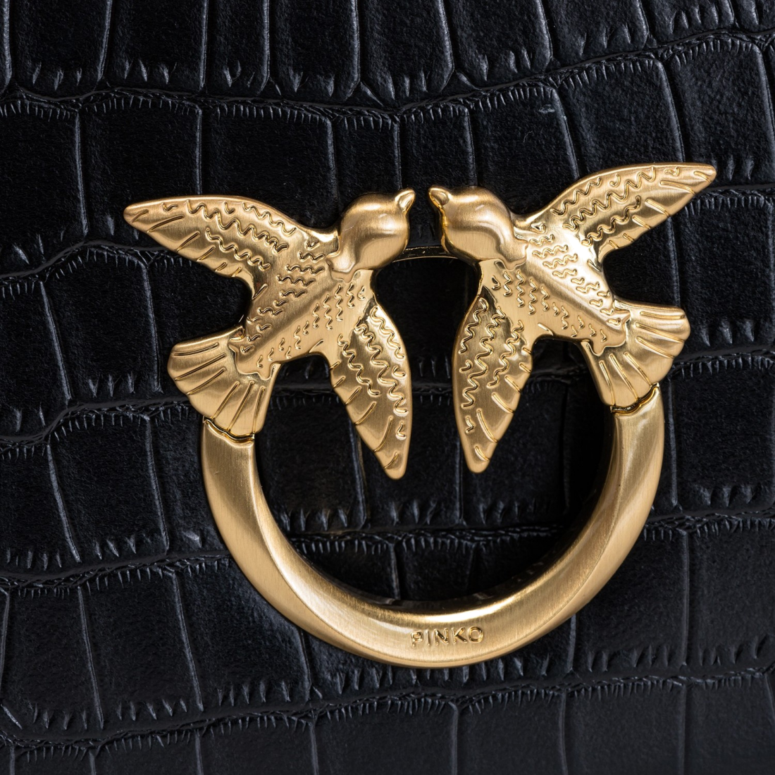 Sac à main Pinko Classic Love Bag Click Formes Pures effet crocodile vue 3