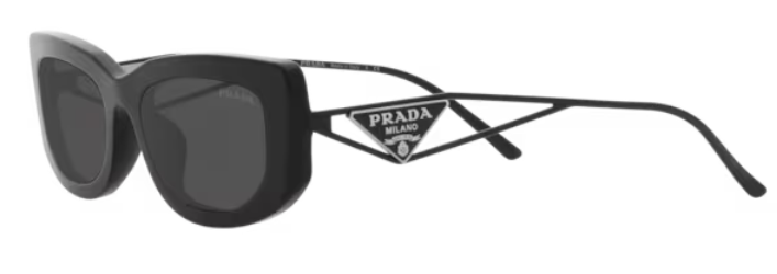 Lunettes de Soleil Prada PR 14YS 1AB5S0 - Monture métallique noire pour femme vue 4