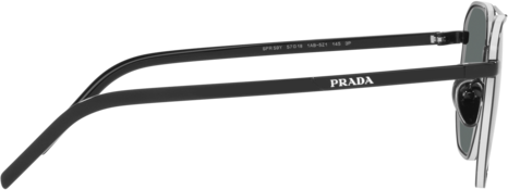 Lunettes de soleil Prada PR 59YS 1AB5Z1 - Monture métal noir - Homme vue 3