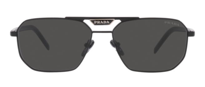Lunettes de soleil Prada PR 58YS 1AB5S0 métal noir pour homme vue 2