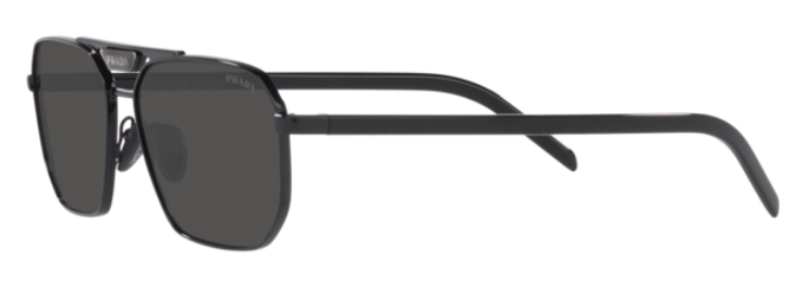 Lunettes de soleil Prada PR 58YS 1AB5S0 métal noir pour homme vue 3