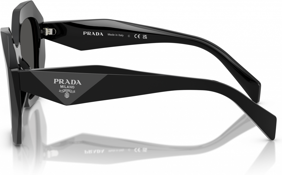 Lunettes de soleil Prada PR 16WS 1AB5S0 - Monture géométrique noire pour femme vue 2