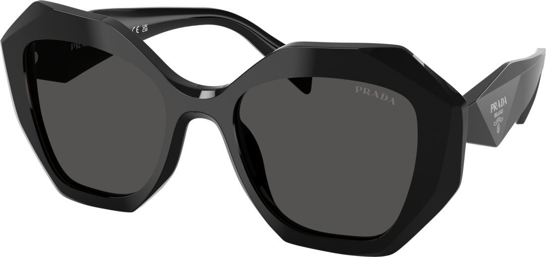 Lunettes de soleil Prada PR 16WS 1AB5S0 - Monture géométrique noire pour femme
