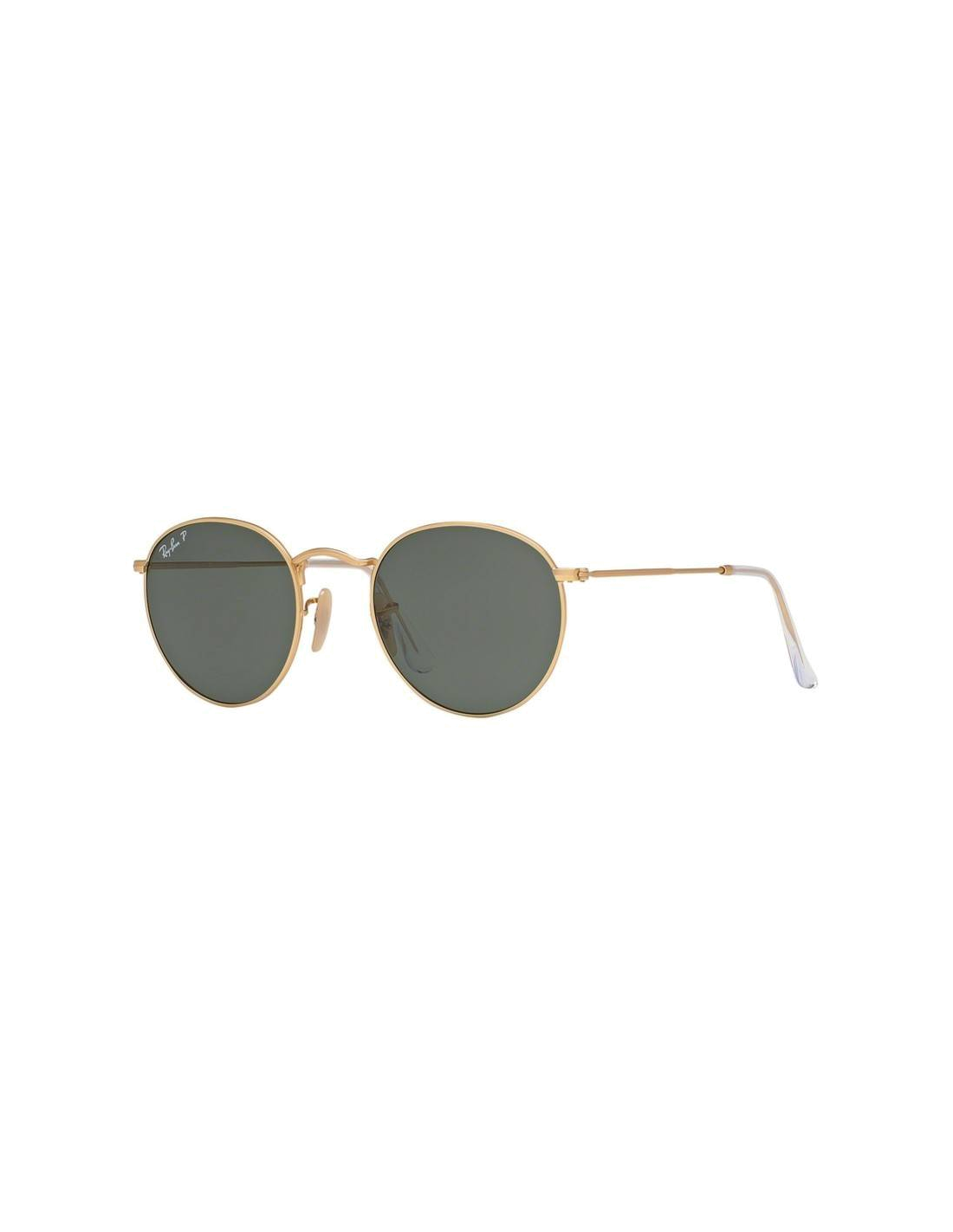 Lunettes de soleil Ray-Ban Round Metal RB3447 112/58 - Monture or mat unisexe - Verres polarisés verts