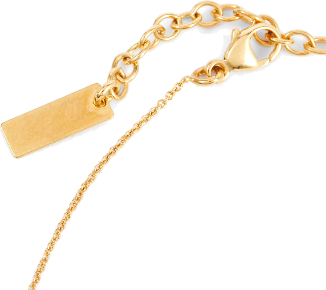 Collier Saint Laurent pour femme, référence 809459361, en laiton doré avec pendentif cœur vue 2