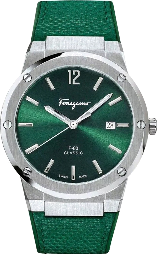 Montre Salvatore Ferragamo SFDT00519 Acier et Silicone Vert