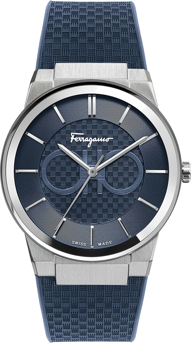 Montre Salvatore Ferragamo SFHP00120 en Acier et Silicone Bleu