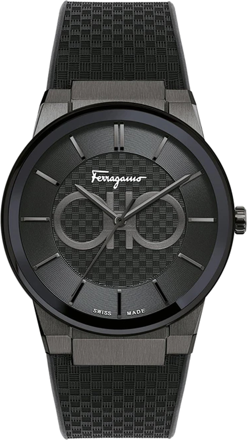 Montre Salvatore Ferragamo SFHP00320 en Acier et Bracelet Silicone Noir