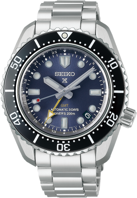 Montre Seiko SBEJ021 Prospex Diver's GMT Automatique Acier et Cadran Bleu