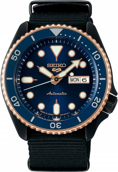 Montre Seiko SBSA098 Automatique Cadran Bleu et Bracelet NATO Noir