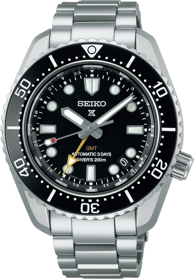 Montre Seiko SPB383J1 Prospex GMT Automatique Acier Cadran Noir