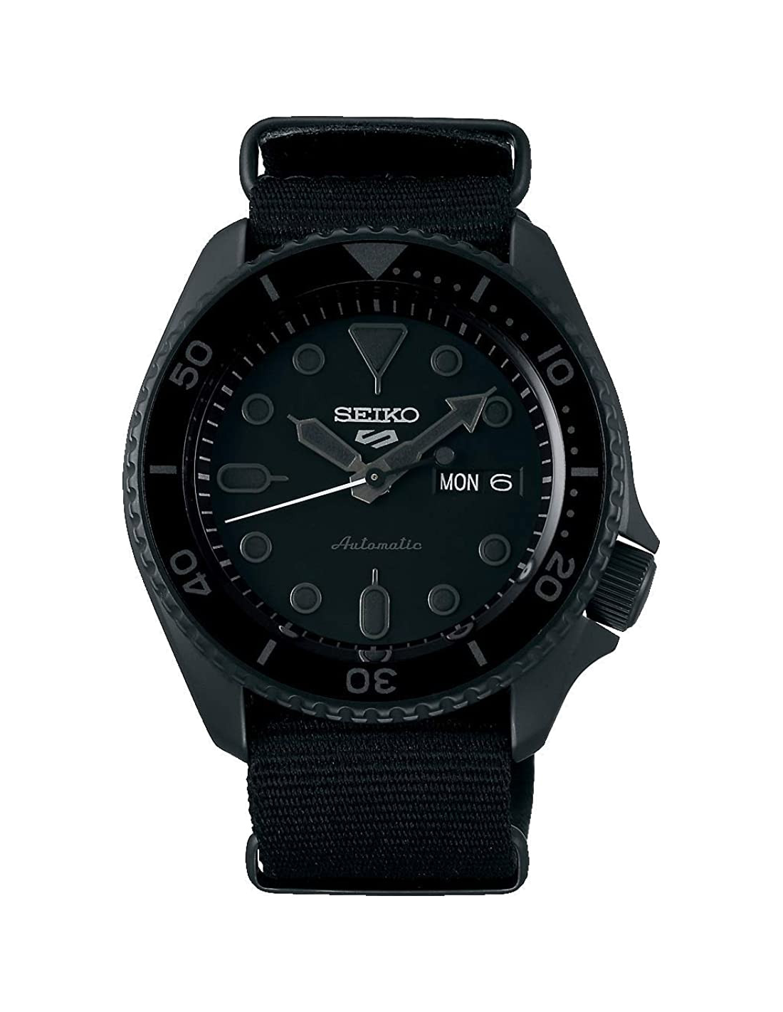 Montre Seiko SRPD79K1 Automatique Bracelet Textile Noir Mat