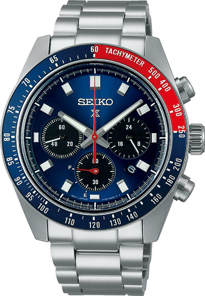 Montre Seiko SSC913P1 Solaire Chronographe Acier Cadran Bleu