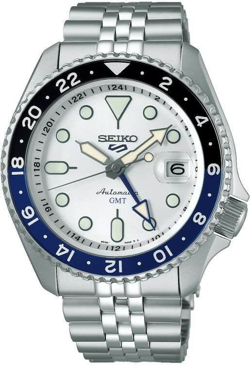 Montre Seiko SSK033K1 GMT Automatique Cadran Blanc Acier