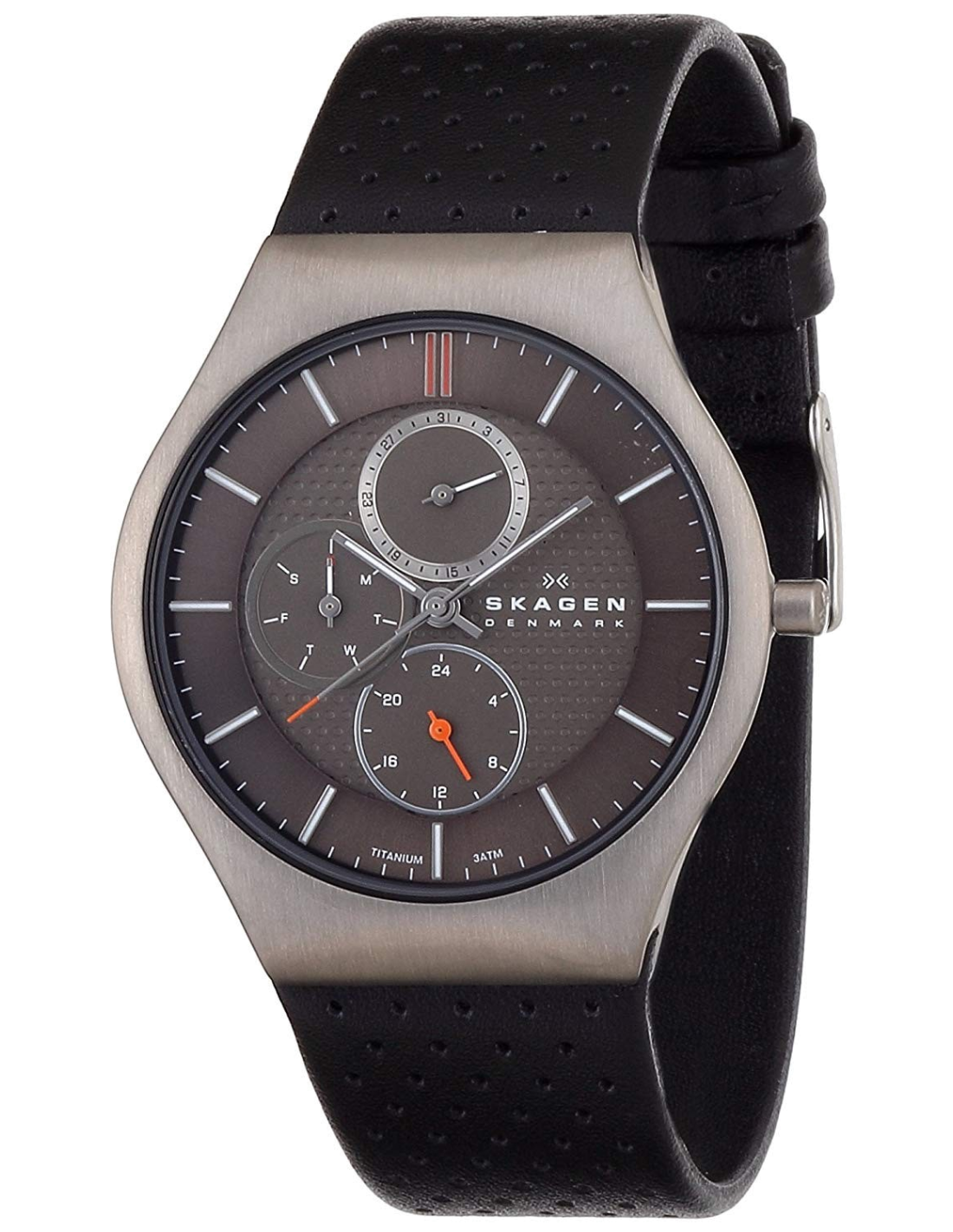 Montre Homme Skagen 806XLTLM Chronographe en Cuir Noir