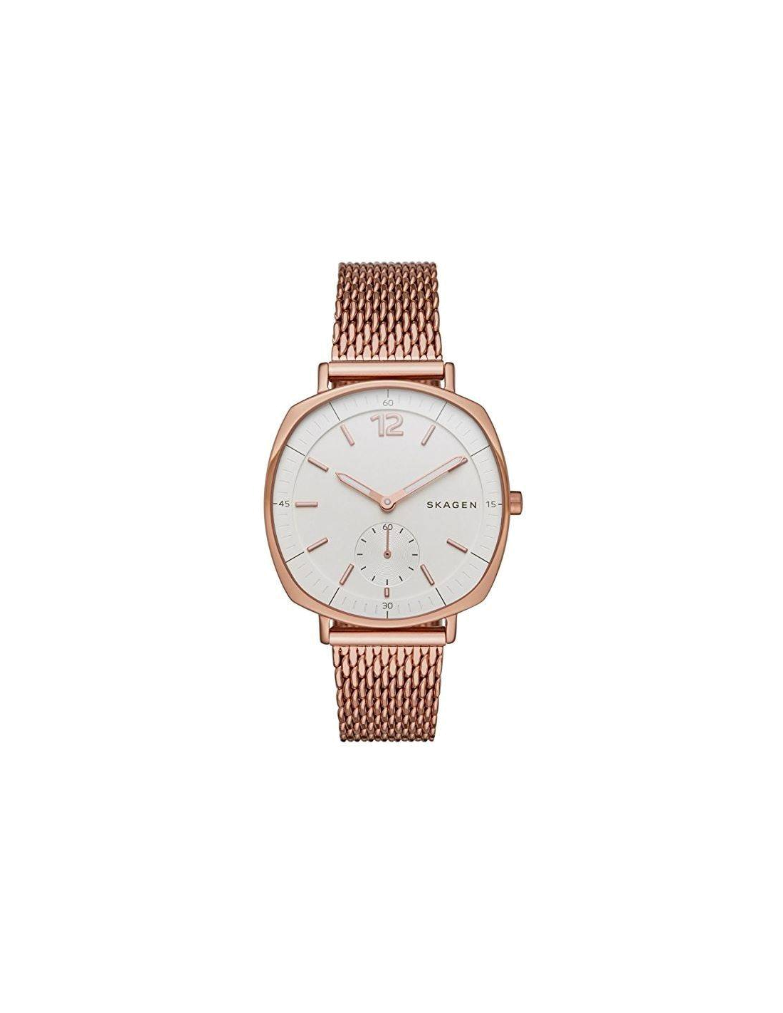 Montre Femme Skagen SKW2401 Boîtier Coussin et Maille Milanaise Or Rose