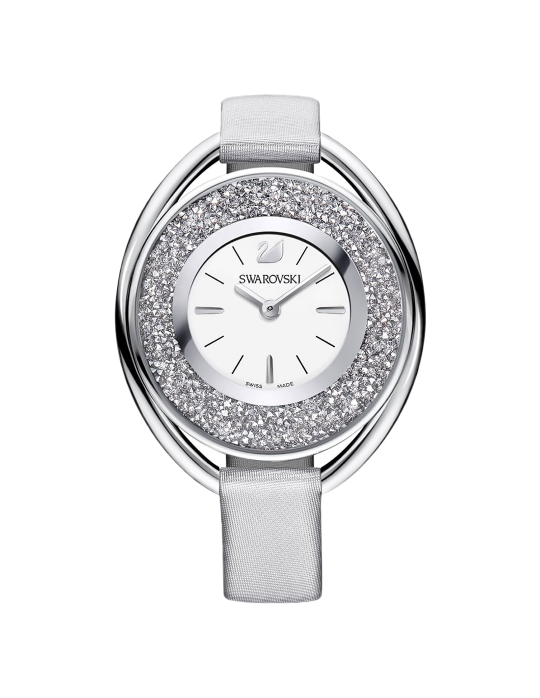 Montre Femme Swarovski 5263907 Crystalline Bracelet Cuir Gris et Cristaux